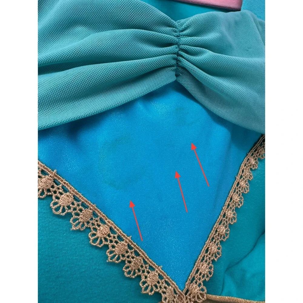 Pleiades Jasmine Costume Dress Kids 7 8 Teal Princess Play Dress Up